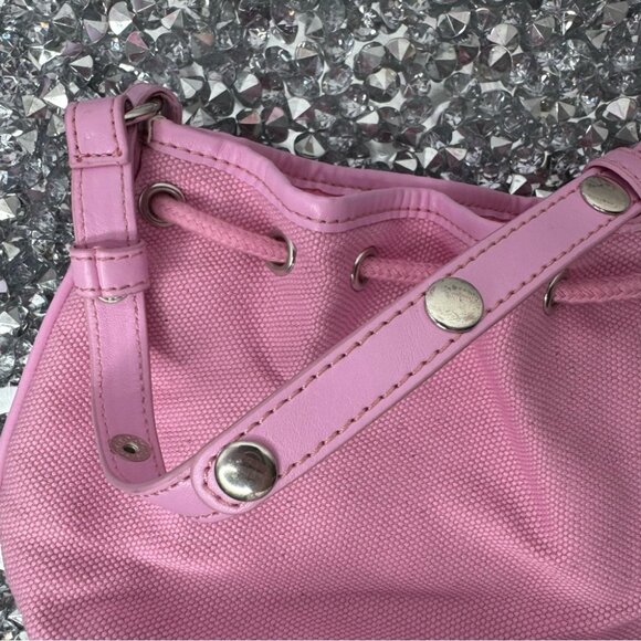 Versace bag mini pink gaw string pull cinch cute bubble round purse tote y2k - Picture 4 of 9